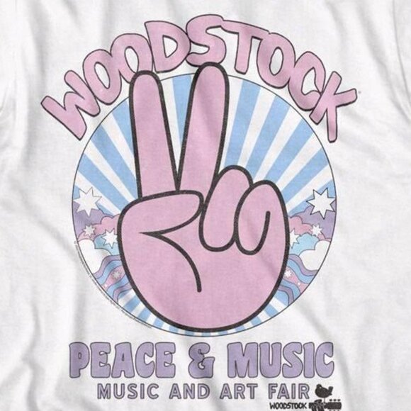 Woodstock Peace Sign 69 Unisex Fan Graphic T-Shirt 181 - Picture 2 of 5